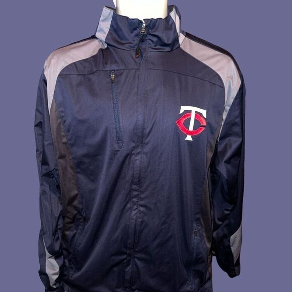 Unisex Minnesota Twins MLB Antigua Full Zip Vented Windbreaker Jacket Large - Picture 3 of 9